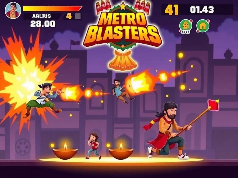 Metro Blasters community event showing Indian players collaborating